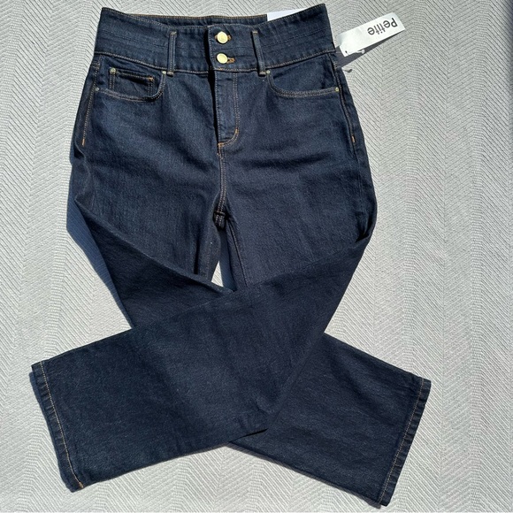 Ann Taylor petite high rise the straight crop jeans - Picture 2 of 5